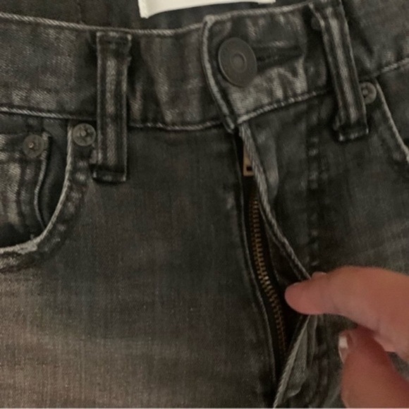 ✅ Moussy Vintage Jeans Westcliffe Skinny Raw Hem in Washed Light Black
